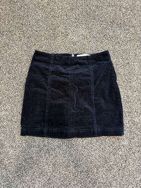 Tinseltown Blue Corduroy Mini Skirt